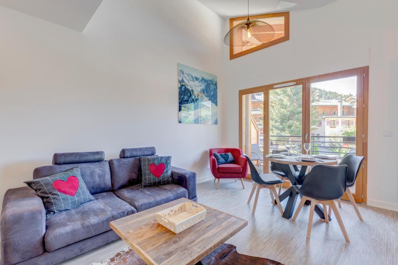 La Poudreuse - Duplex Avec Balcon Vue Montagne - Flumet Флюме Экстерьер фото